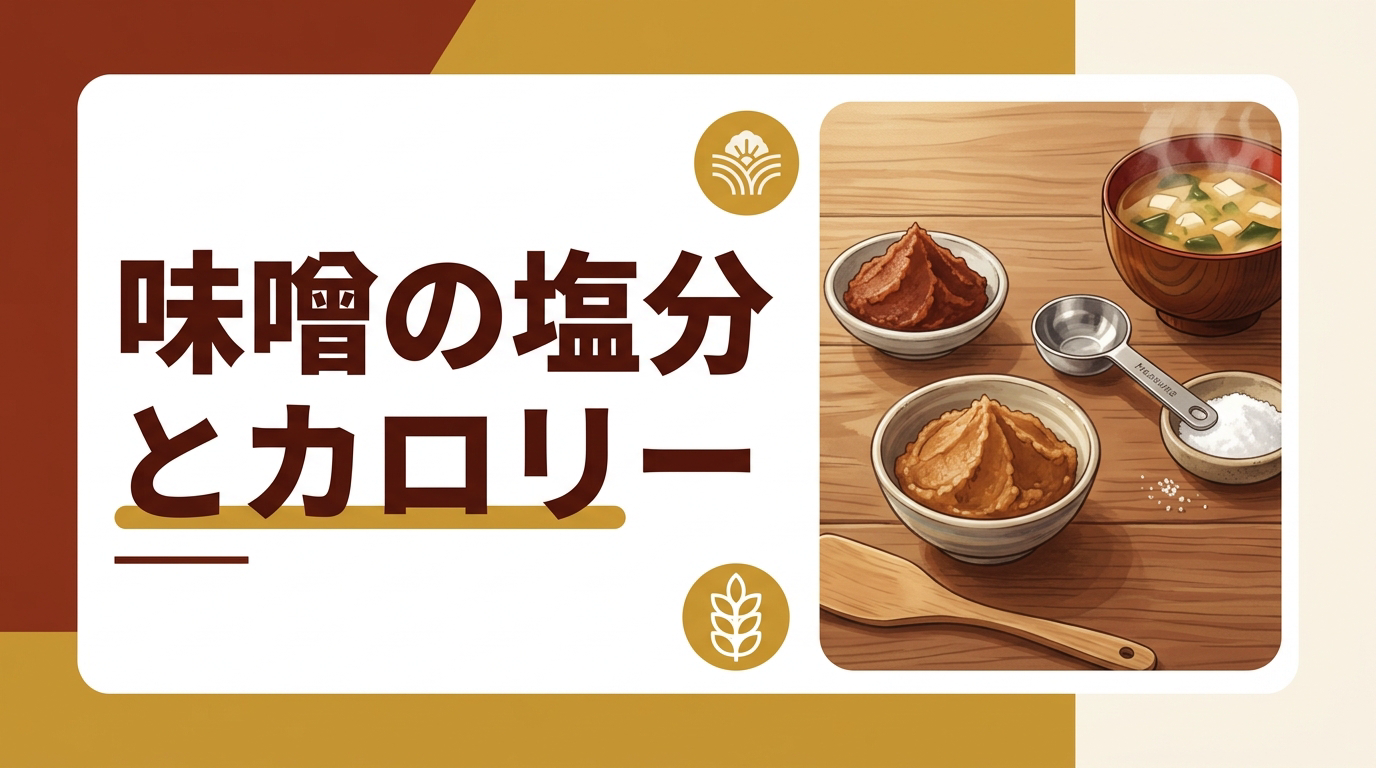 味噌の塩分とカロリーはどれくらい？種類別の目安と日常で使う量で見る