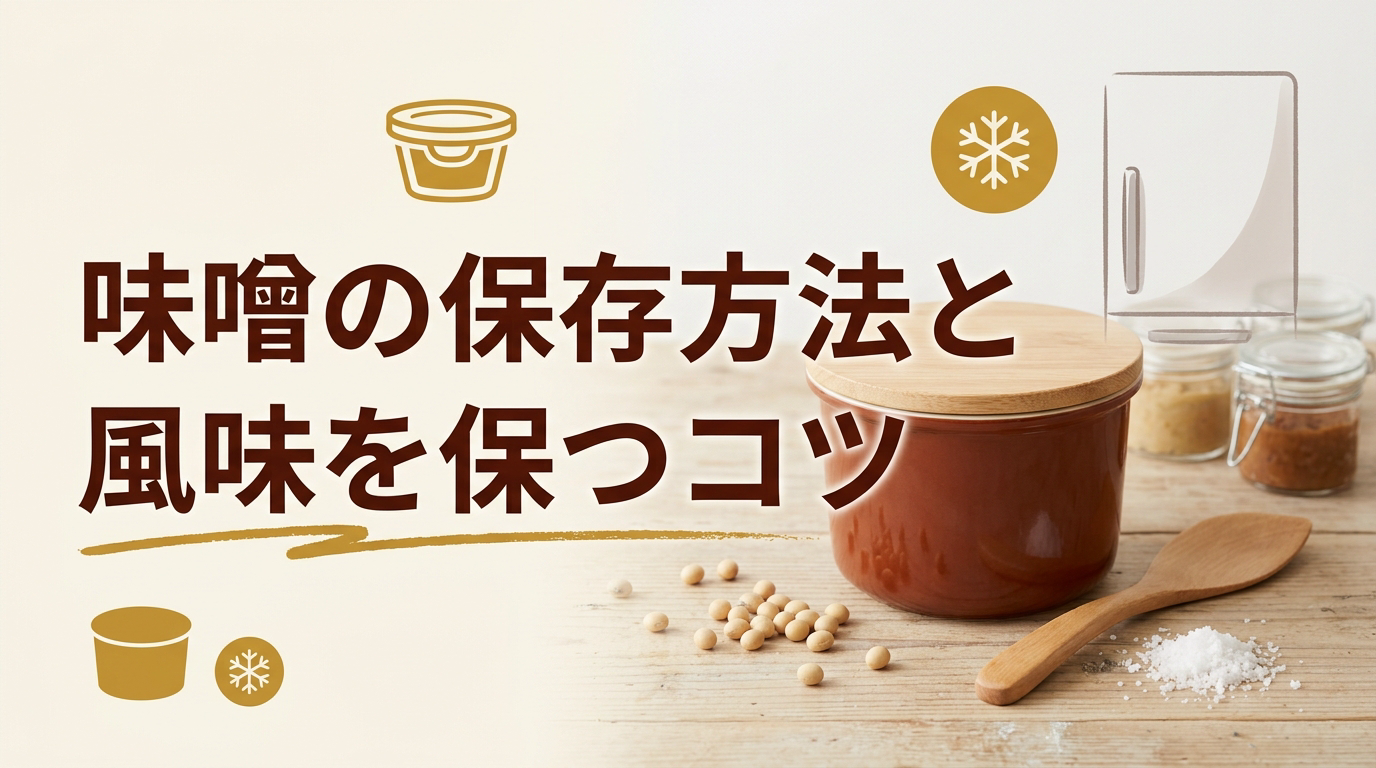 味噌の保存方法|常温・冷蔵・冷凍の使い分けと風味を保つコツ